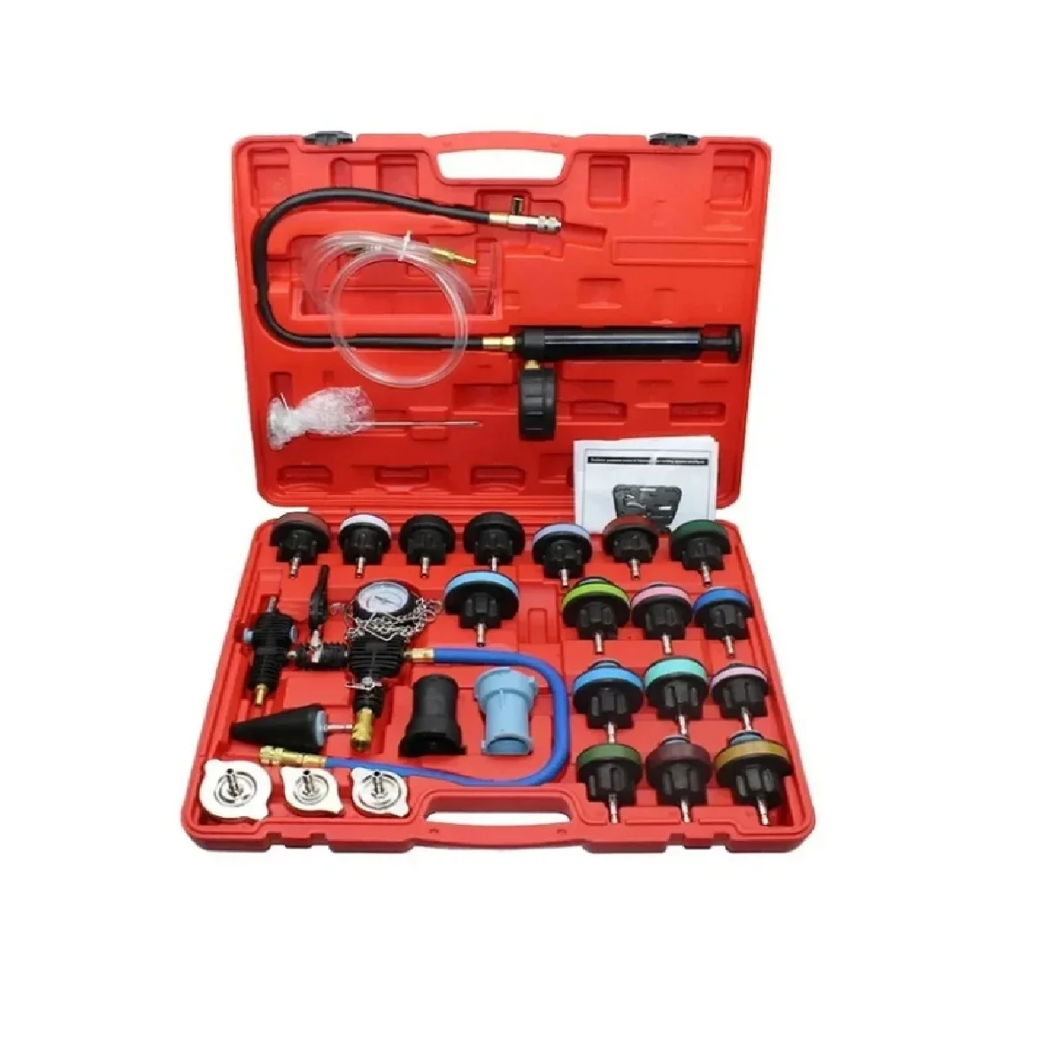 

2025 28 шт., универсальный тестер давления в радиаторе, набор вакуумных систем охлаждения, тест на бак для воды, детектор утечки, инструмент