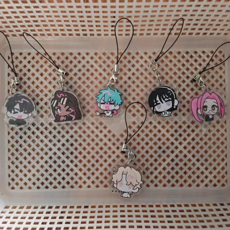 1/6 pièces Porte-clés et breloques de téléphone portable Alien Anime, petit pendentif en acrylique de dessin animé, chaîne de téléphone, bijoux et accessoires personnalisés