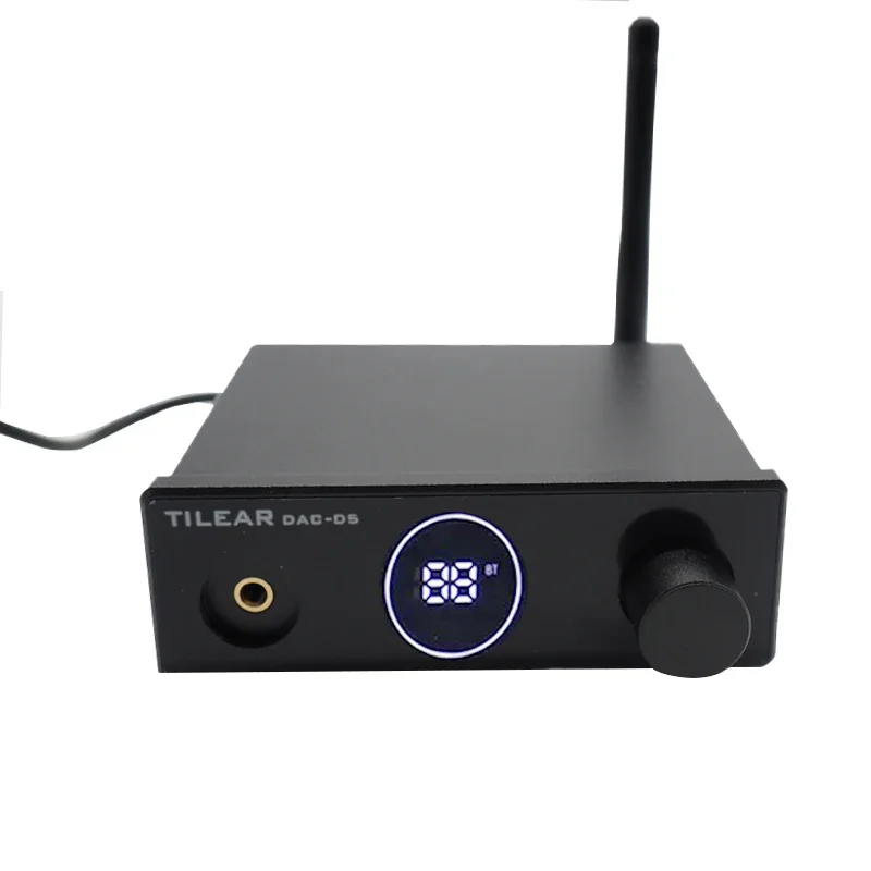 DAC-D5 receptor decodificador bluetooth es9038 amplificador de fone de ouvido suporta usb APTX-HD ldac pré-amplificador de alta fidelidade com controle remoto