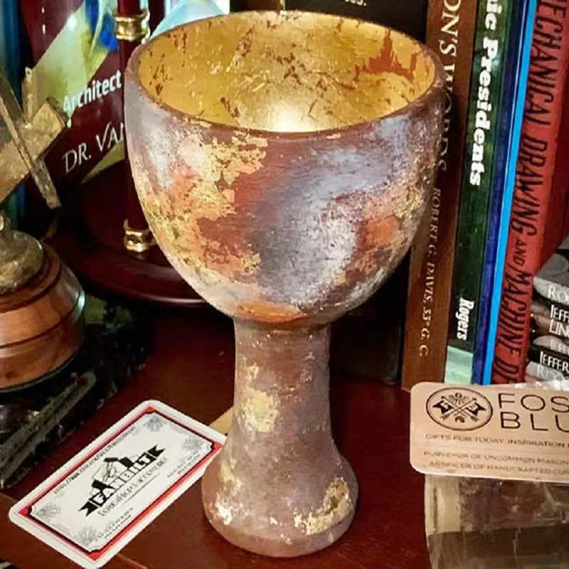 Holy Grail Cup Home Decoration Cosplay Accessories Movie Replica Prop Halloween Christmas Decor (Cup) for Halloween Role-Playing