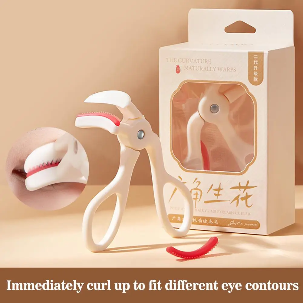 1pcs Eyelash Curler Comb Shaped Silicone Design Helps 3d Eyelashes Long-lasting And Curler Tool Lash Beauty Curl Natural Se H4i3