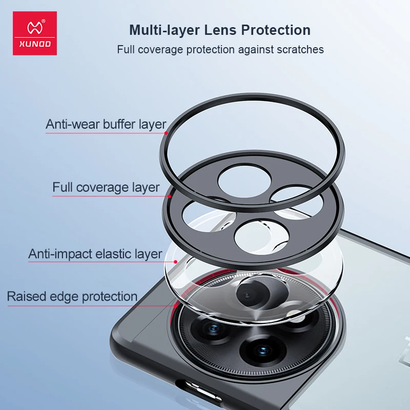 Xundd For OnePlus 12 11 ACE 2 Pro Case with Magnetic Holder Acrylic&TPU Back Ultra Transparent Camera Protection Cover For 1+ 12