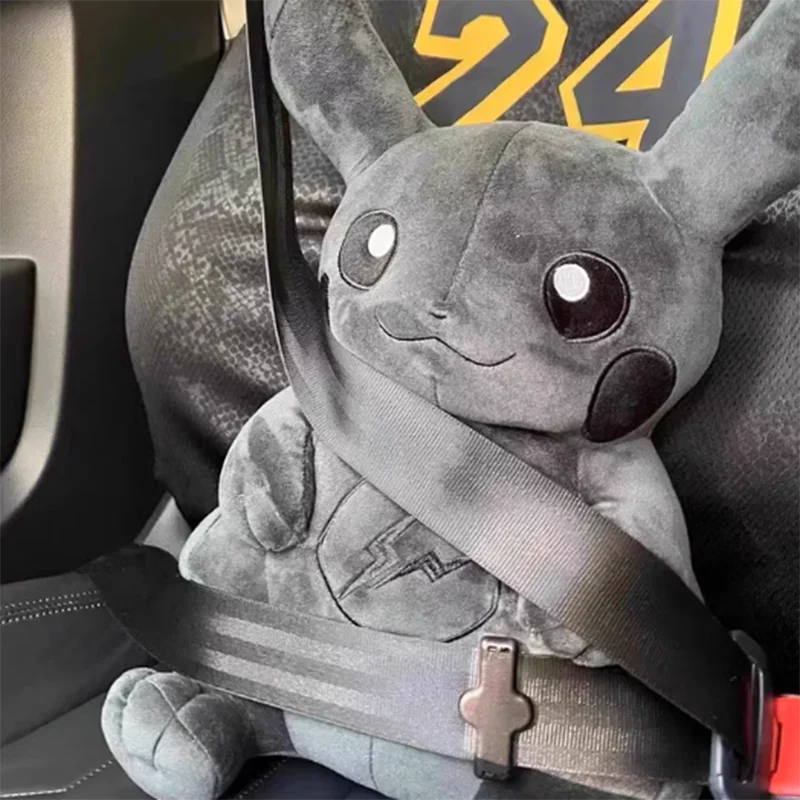 35CM ポケモン漫画アニメキャラクターぬいぐるみダークピカチュウ人形かわいいポップ人形黒ピカチュウ枕ぬいぐるみおもちゃ誕生日プレゼント女性