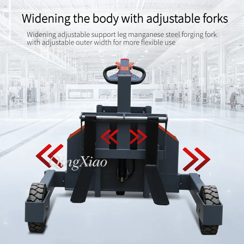 Large Wheel Rough Terrain Ride On Stacker Pallet Truck Outdoor Hydraulic Equipment  Cargo Lifting Stacking Transport Field Work