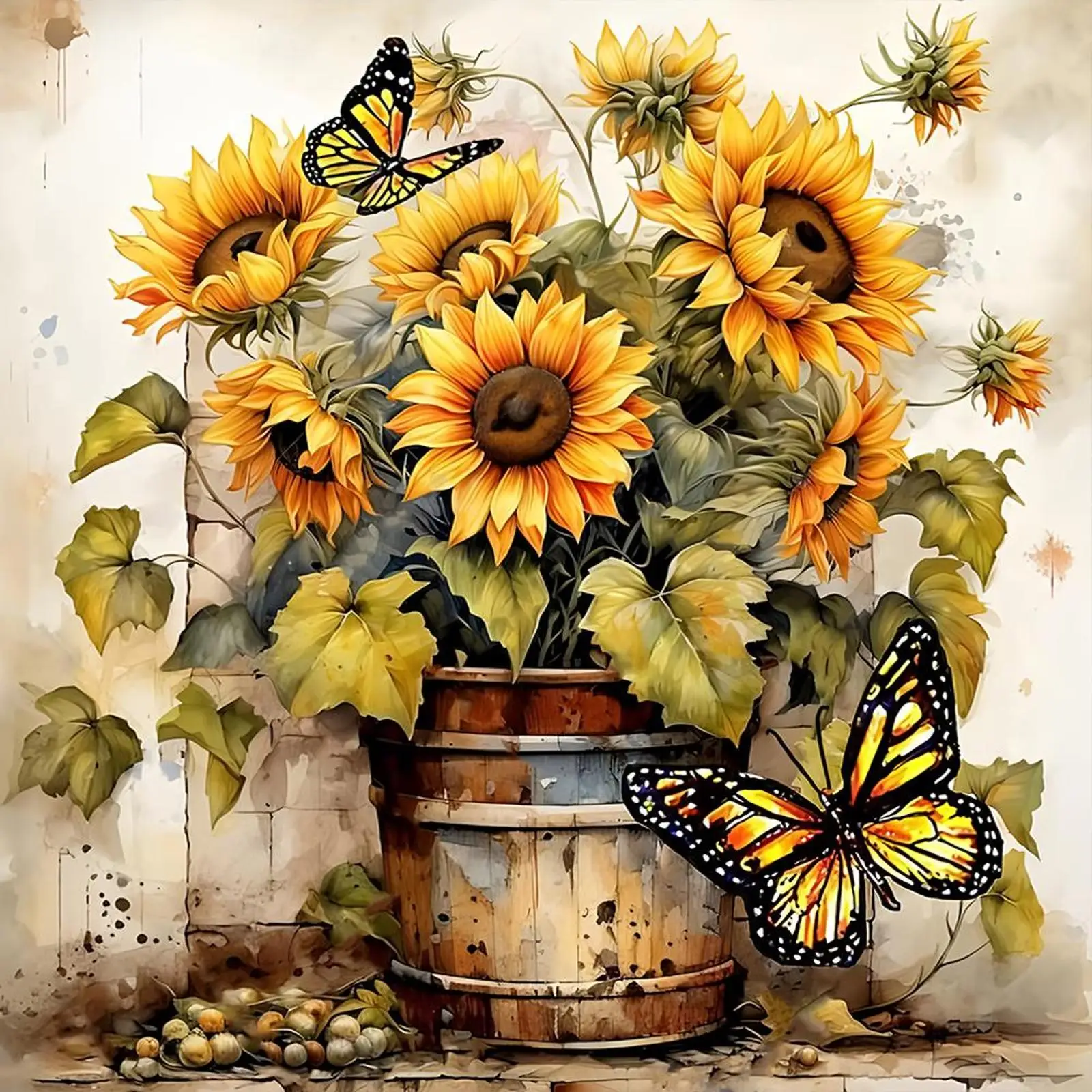 

30x30cm New Collection Diamond Painting Flower Full Square Round Drill Diamond Mosaic Big Size Floral Embroidery Home Decor