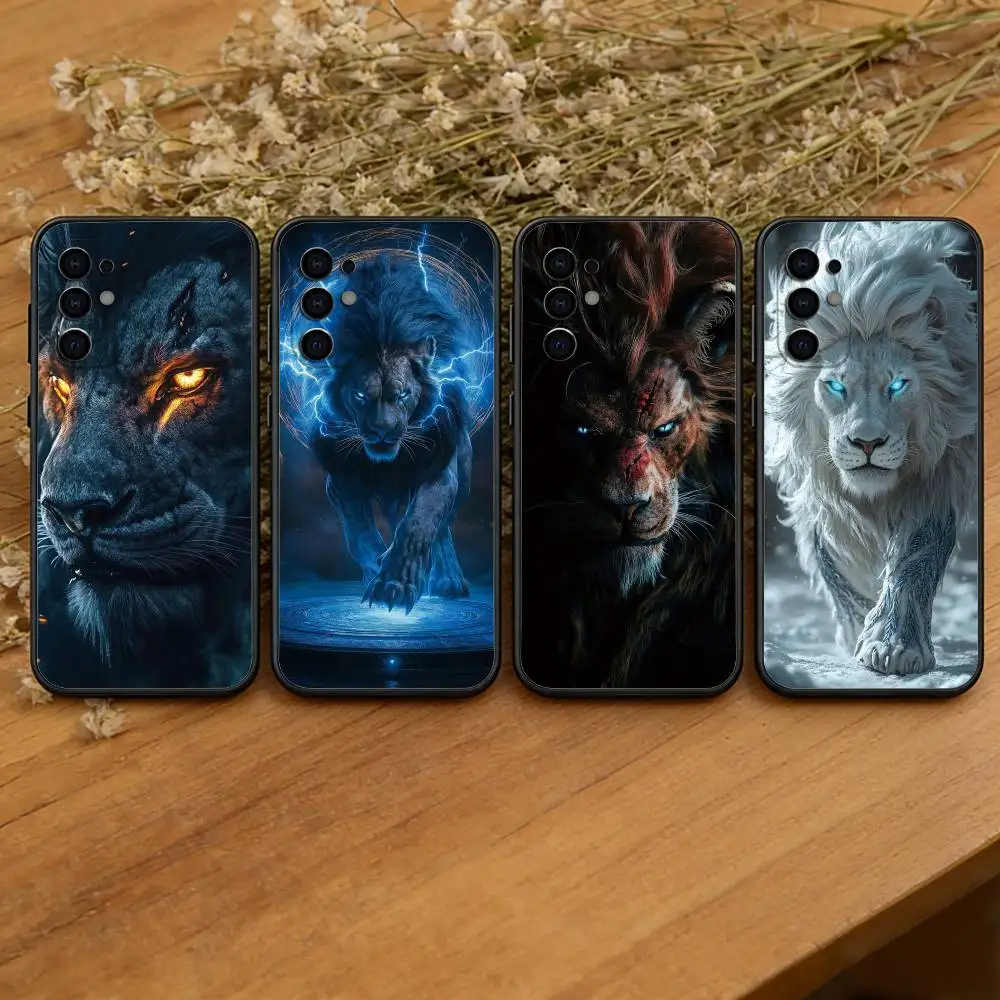 Cute Golden Retriever Puppy The Lion Phone Case Black Silicone Soft For Samsung S25,S24,S21,S22,S23,S30,Ultra,S20,Plus,Fe,Lite