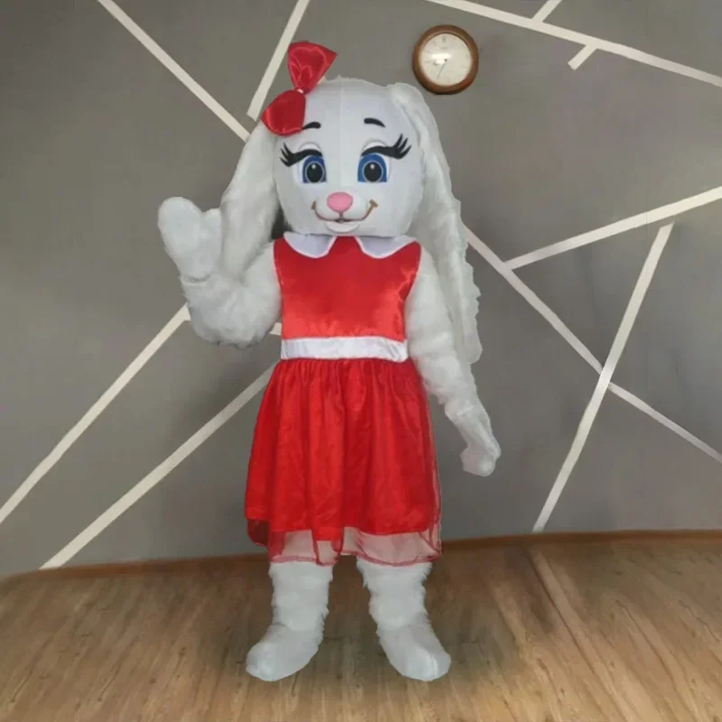 Plush Furry Rabbit Macotte Costume Advertising Event Fancy Dress Party Anime Stage Show Cartoon Style Cosplay Fancy Suits