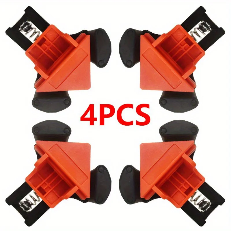 

4pc 90 degree right angle clip fish tank photo frame household carpentry corner right angle fixed clip punch installer