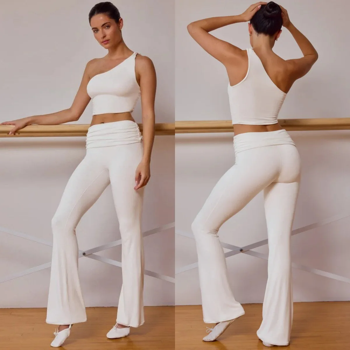 

European and American New Tight Vest Yoga Suit Quick-drying Kink High-waisted Speaker Casual Versatile Fitness Sports Suit