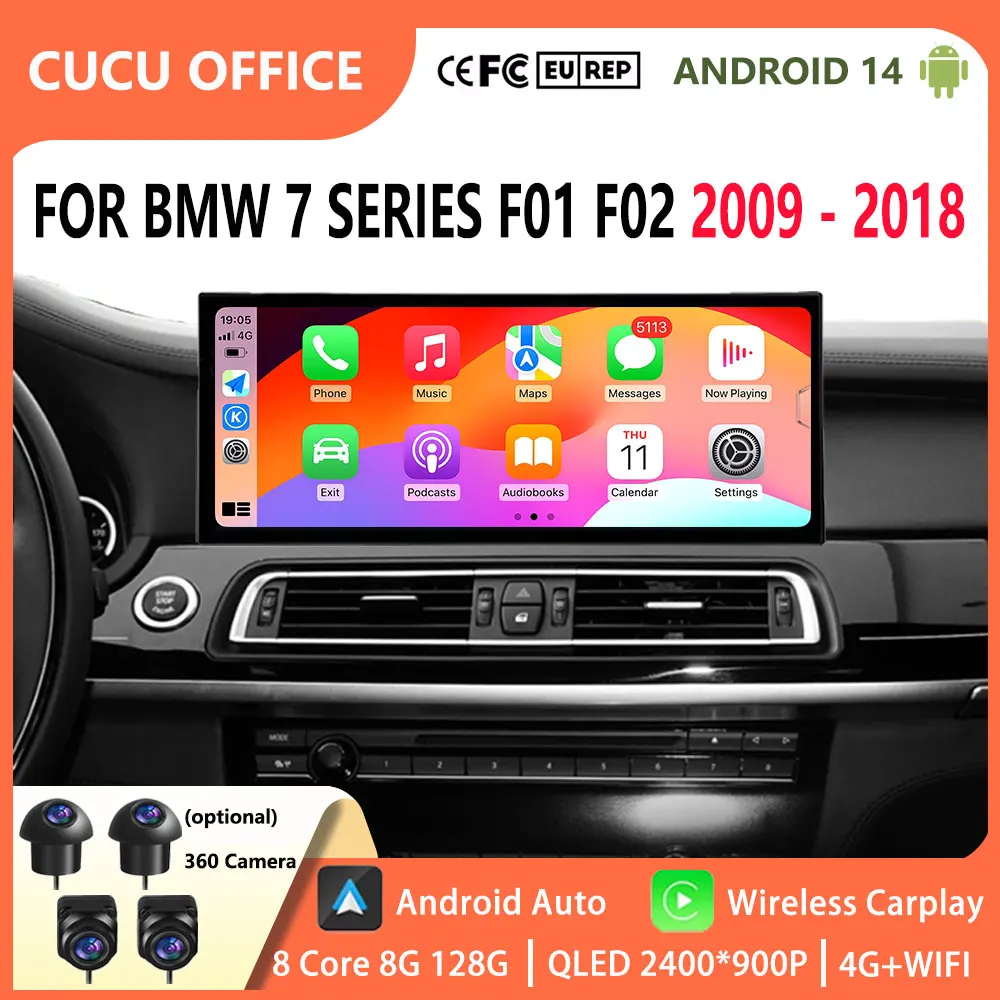 

Android 14 Radio for BMW 7 SERIES F01 F02 2009 2010-2018 CIC NBT System Car Video Multimedia Player Stereo Split Screen Tools