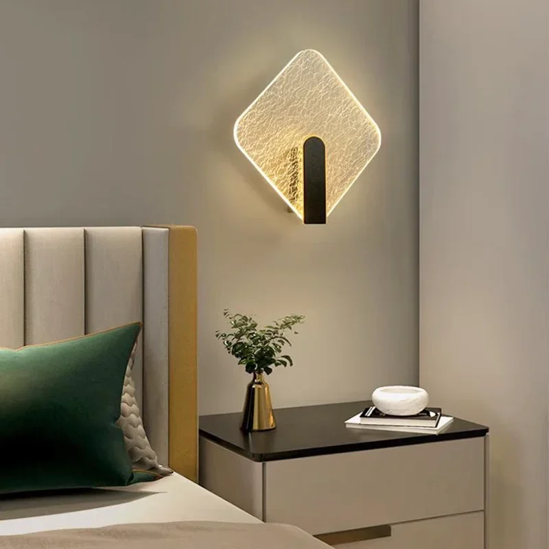 

Modern Wall Lamp LED Minimalist Acrylic Round Lighting For Bedroom Bedside Corridor Entryway Staircase Indoor Decoration Lustre