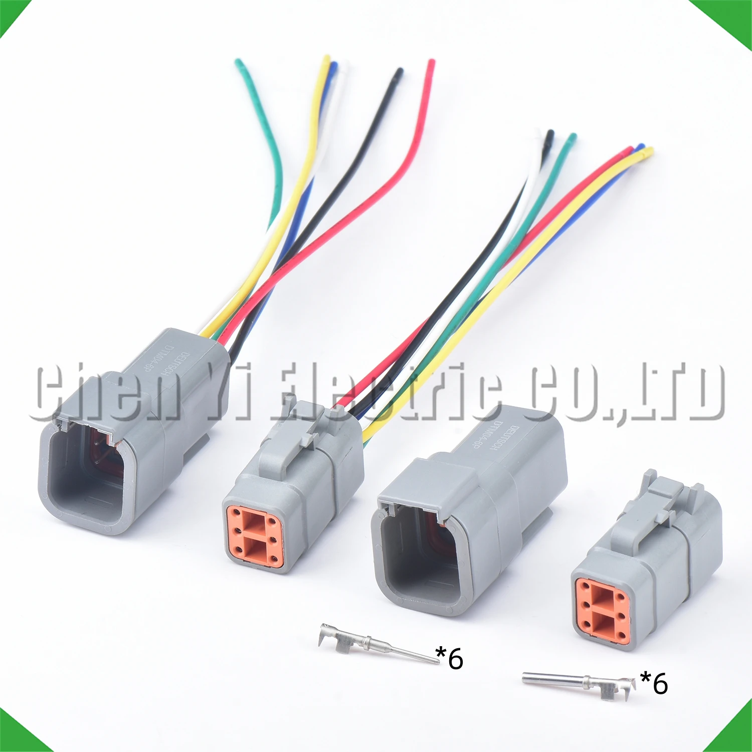 6 Pin male female Automotive waterproof connector Sealed Wire Harness Plug with 15cm wires For Deutsch DTM DTM06-6S DTM04-6P