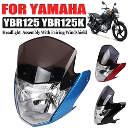 Motorcycle Headlight Front HeadLamp For YAMAHA YBR125 YBR125K YBR 125 K JYM125-7 Head Lamp Light WITH Fairing Windshield Parts