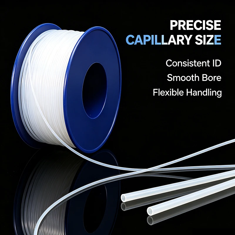 PTFE Tube ID 0.3 ~ 5mm Capillary Heat Protector Transmit Hose Rigid Temperature Corrosion Resistant Transfer of heat exchanger