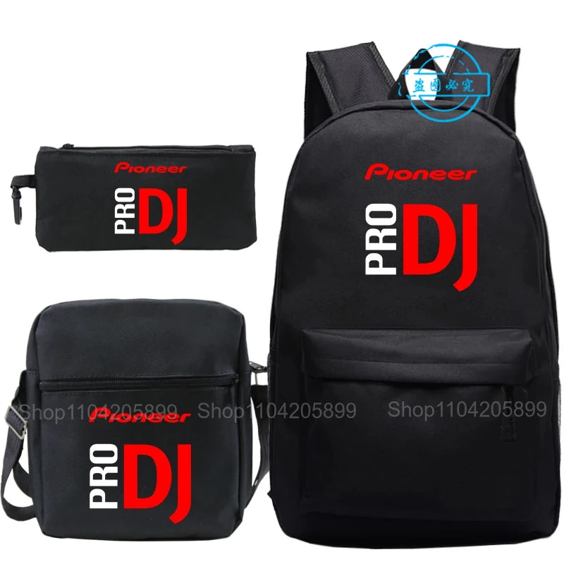 Mochila Pioneer Pro Dj de 3 piezas, Mochila para estudiantes, mochila escolar para adolescentes, regalo para niños y niñas, mochila de viaje a la moda, bolso de hombro, estuche para lápices