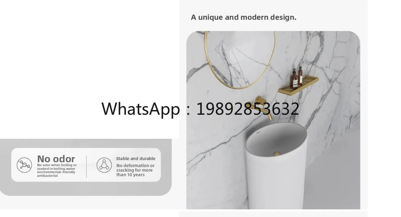 

ZK white matte integrated round washbasin washbasin sink hotel bathroom column basin vintage home decor