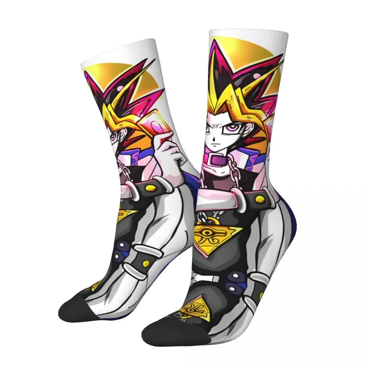 

Autumn Winter Hip-hop Men's Women's Yu Gi Oh Pharaoh Socks Breathable Skateboard Socks