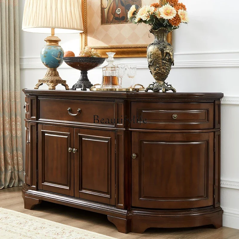 American simple and beautiful entrance cabinet, semi-round foyer cabinet, storage storage, European style