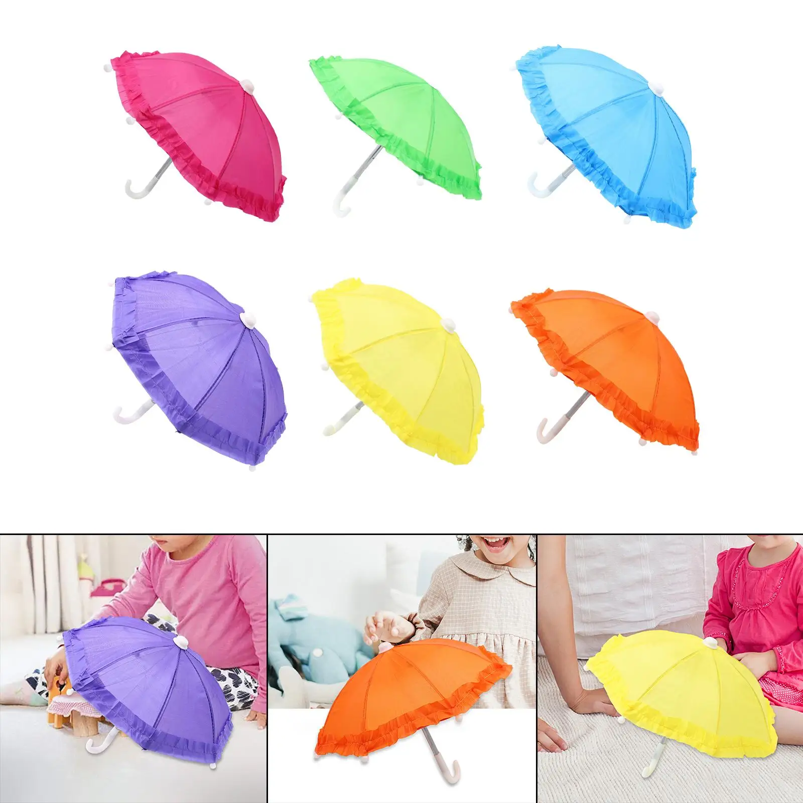 Mini guarda-chuva decoração de jardim pendurado ornamento adereços decorativos crianças brinquedo