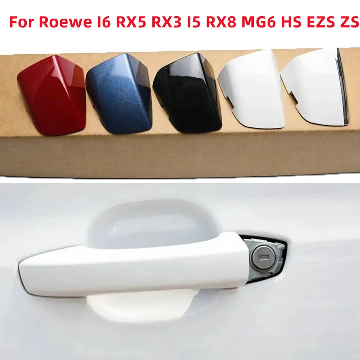 

New Front Left Exterior Door Handle Lock Cover Key Hole Cap Trim For Roewe RX5 I6 RX3 I5 RX8 MG6 HS EZS ZSGS Car Accessories