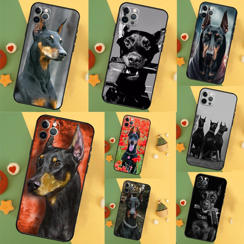 Dachshund Doberman Dog Phone Case For iPhone 14 16 15 12 11 13 Pro Max X XR XS Max 7 8 Plus 12 13 Mini Cover Coque