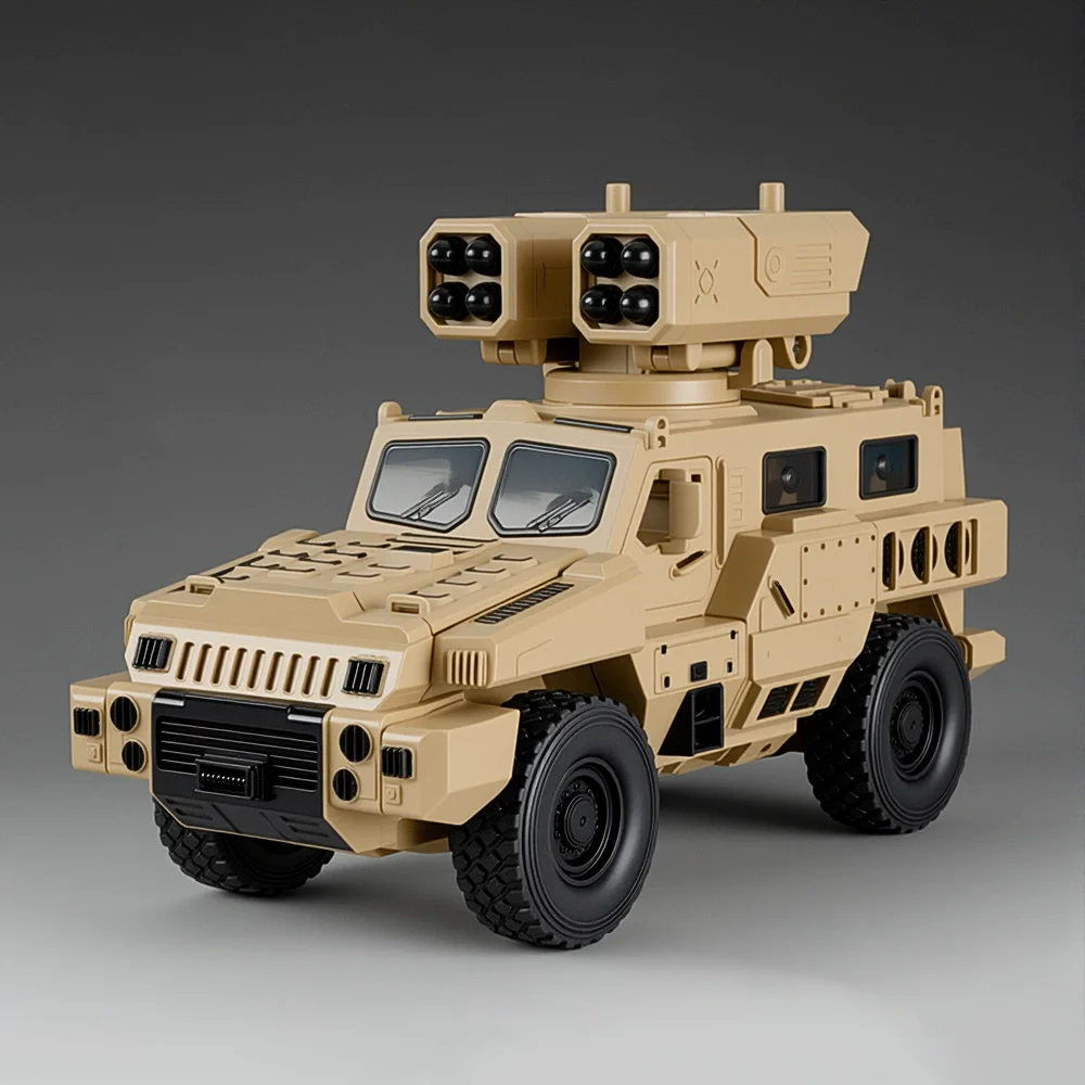 1:50 ダブルタレット装甲車モデルおもちゃ音楽ライト合金ダイキャスト軍用車両プルバック警察車両モデル大人のギフト