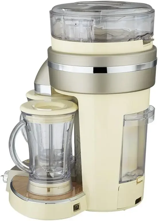 Tahiti Margarita Machine, 24 Oz, Ivory，Rotating ice chute creates spectacle appeal，Three 24-ounce blending jars automaticall