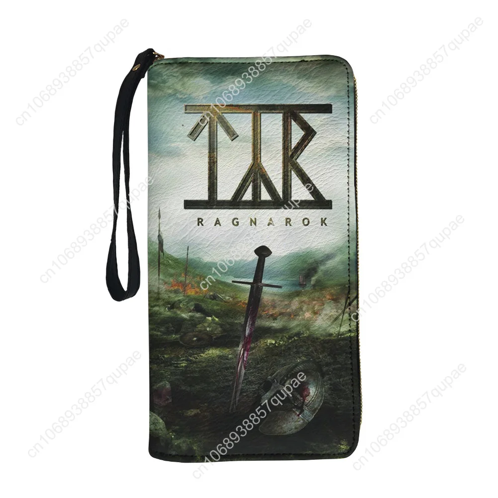 TYR Band Folk Metal Band Custom Wallet Purse Mens Womens Teenagers Zipper Long Wallets Double Print Portable Wallet Gift Bag