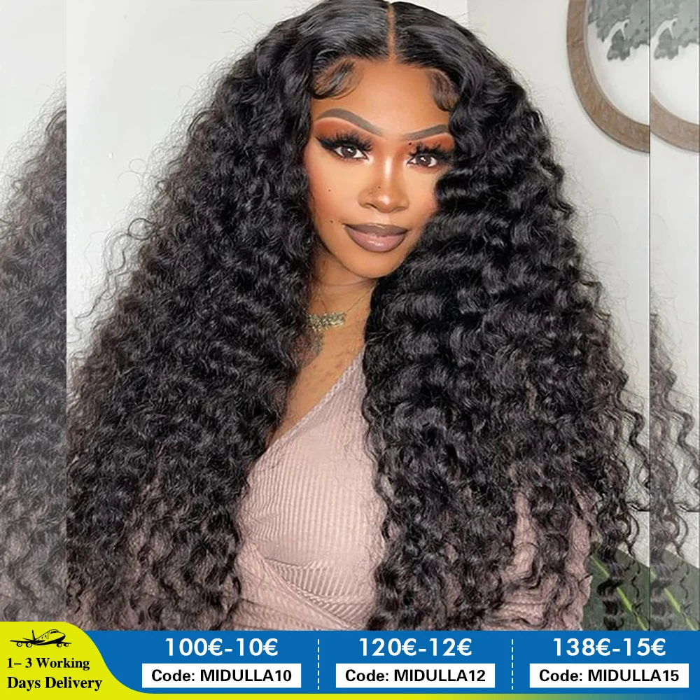 Deep Wave Lace Frontal Perücke Frankreich 3 Tage geliefert Perücke 13x4 13x6 Transparent Lace Front