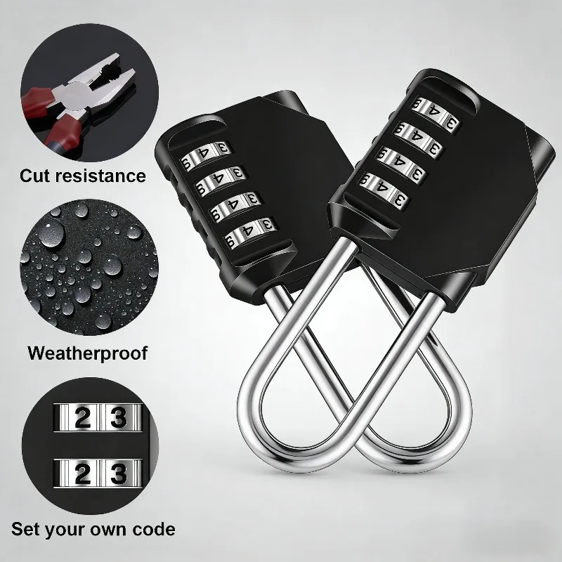 

4digit Password Lock Waterproof Heavy-duty Password Lock Anti-theft Thickened Zinc Alloy Material Can Be Reset for Dormitory Use