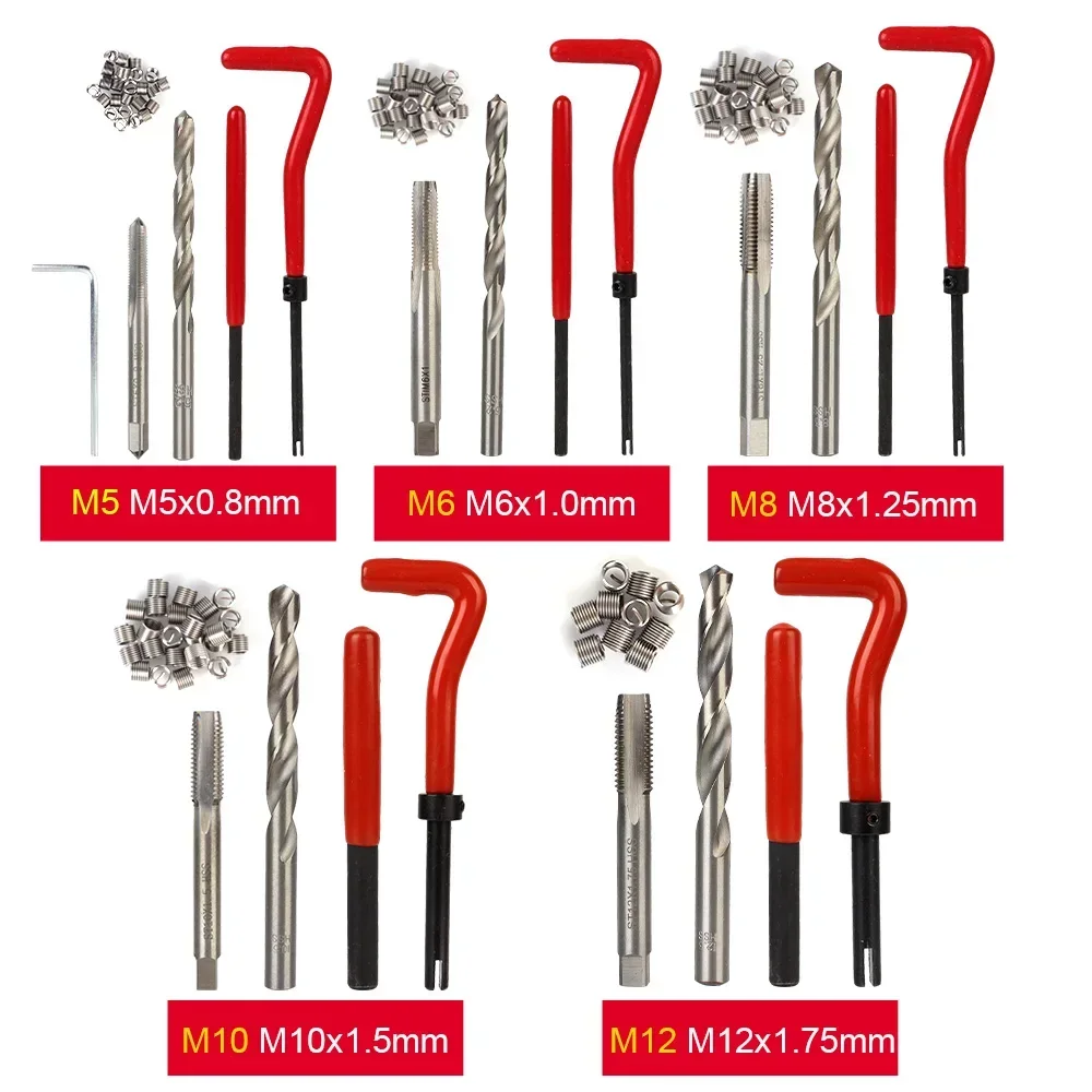 Car Repair Tools Screwdriver Screw Bolt Driver 88/131pcs Engine Block Restoring M5 M6 M8 M10 M12 Thread Set Vehicles Accessories