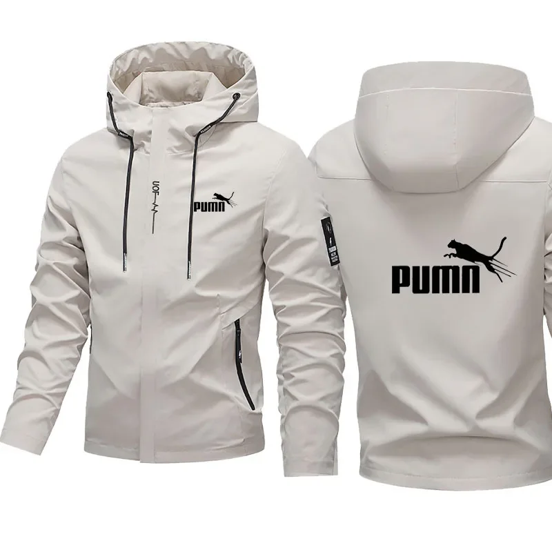 New Men's Premium Hooded Zip-Up Jacket – Windproof Casual Baseball Coat, Stylish Outdoor Look for Spring and Autumn