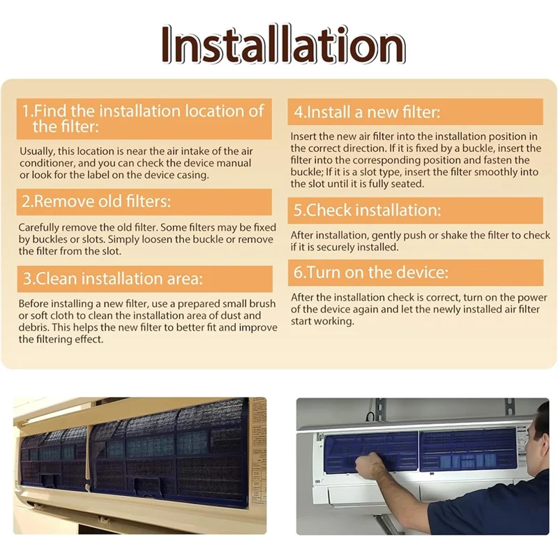 A11E-12PCS Replacement Split Air Filter For Mitsubishi Electric MAC-2300FT-E MAC-3000FT-E Air Conditioner Replacement Filters
