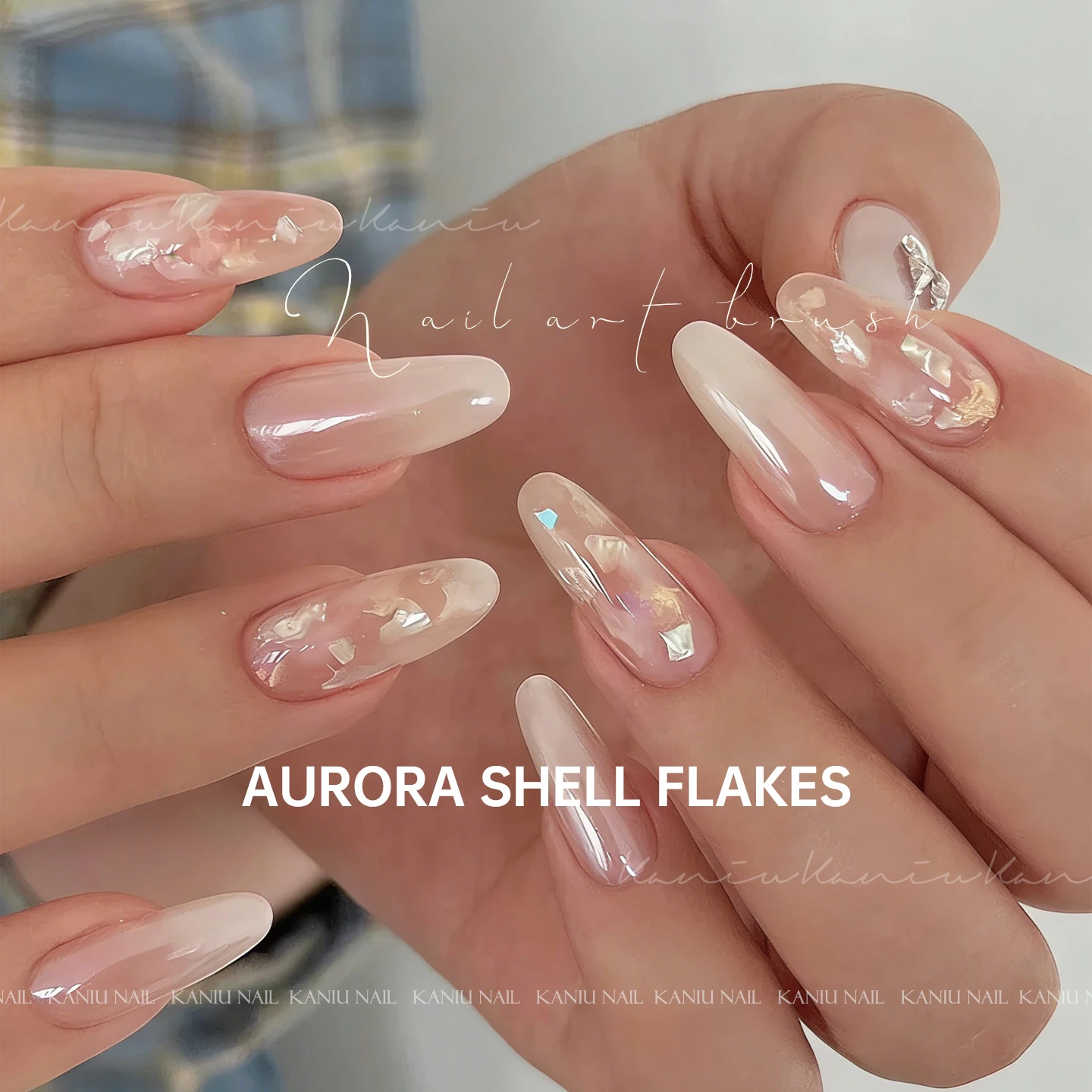 KANIU Solid Colors Natural Shell Fragments Nail Art Shell Flakes Abalone Irregular Shell Nail Accessories Shell Fragments
