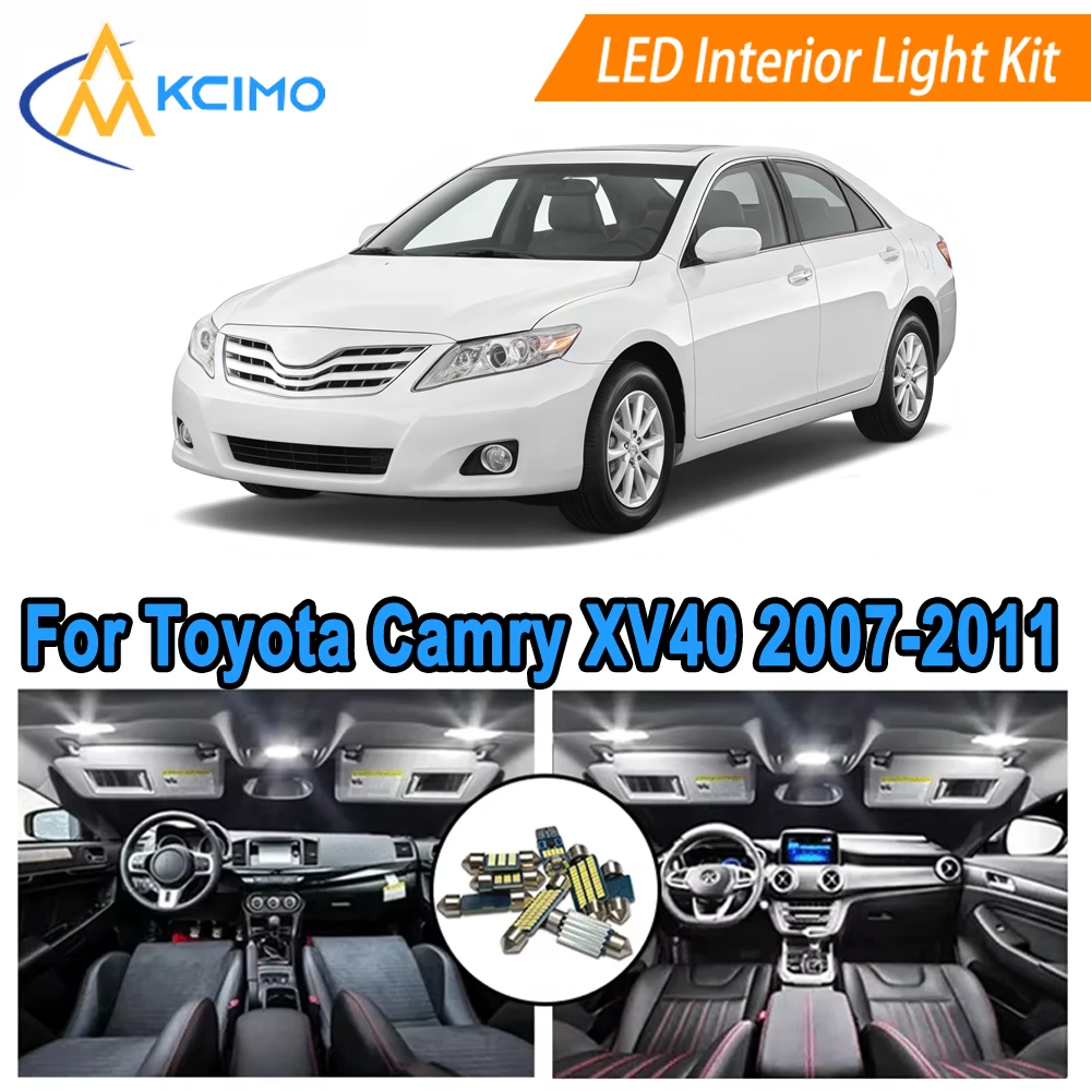 

LED Interior Light Bulbs For Toyota Camry XV40 2007-2011 Sedan Dome, Map, License Plate 6000K White​/Blue Replacement Bulbs​