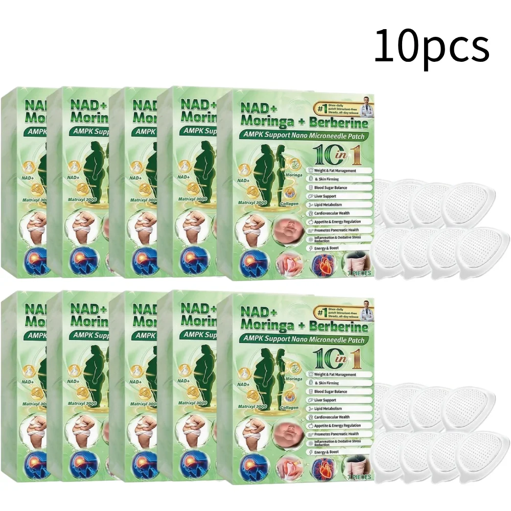 Moringa Microneedle Patch Lichaamsverzorging Natuurlijk Extract Ondersteunt Metabolisme Huidverstevigend Ademend Dagelijks Draagbaar Pleister - afbeelding 1