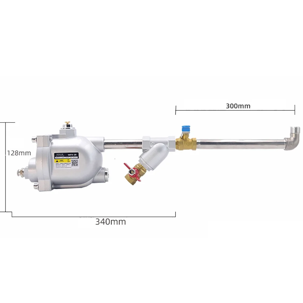 DN15 Air Compressor Automatic Drain, Thickened Pneumatic Zero Air Consumption Air Pump Filter Tank Drain Valve