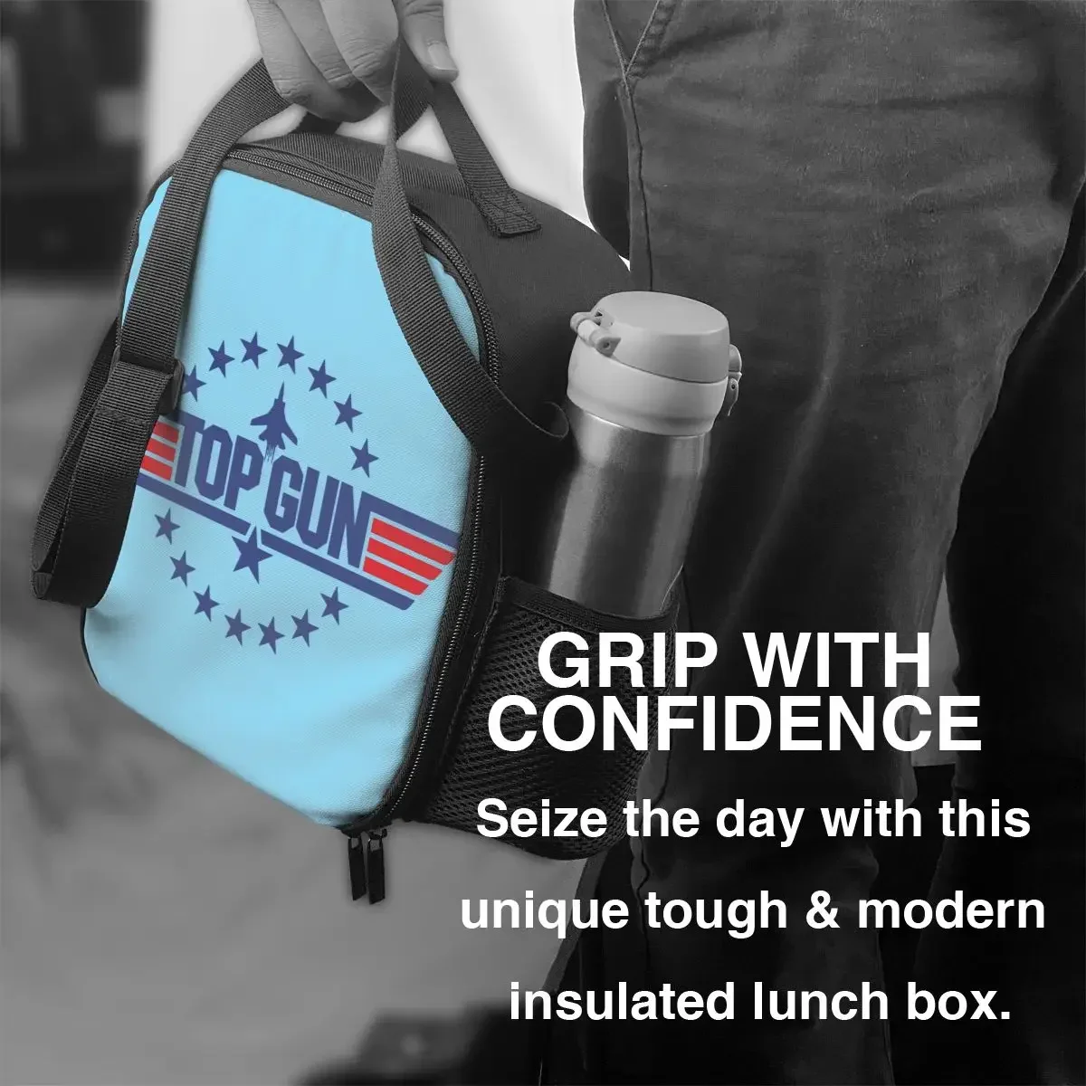 Tom Cruise Maverick Film Top Gun borsa da pranzo isolata per le donne Cooler Thermal Lunch Tote Office Picnic Travel