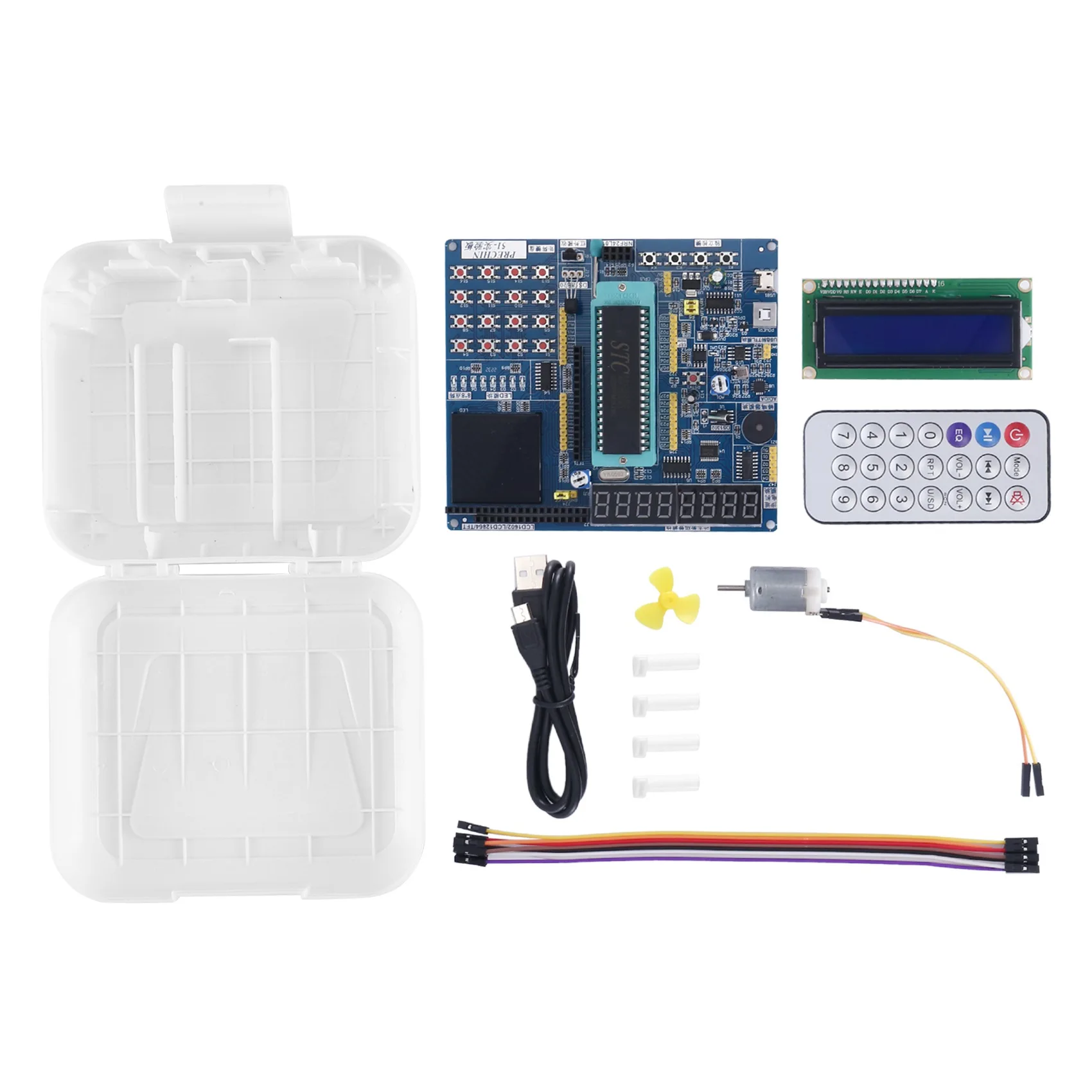 51 Single-Chip Microcomputer Development Board STC89C52 Kit with Dot Matrix Screen Programming Learning