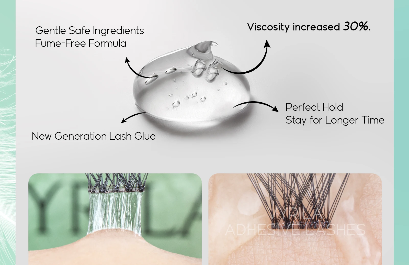 VYRILA Selbstklebende Wimpern, kein Kleber erforderlich, 10–16 mm, vorgeklebte Cluster-Wimpern, D-Curl, weiche, natürliche Wimpern zum Aufdrücken – Detail 6