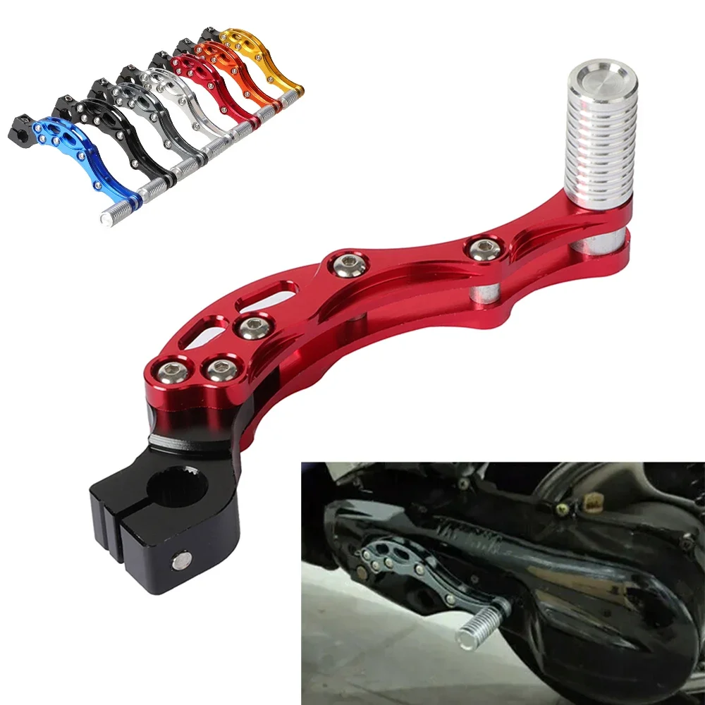 For Honda DIO50 ZX50 YAMAHA JOG50/90 Fuxi Ghost Fire Motorcycle Scooter CNC Aluminum Start Rod Foot Spikes Engine Start Lever