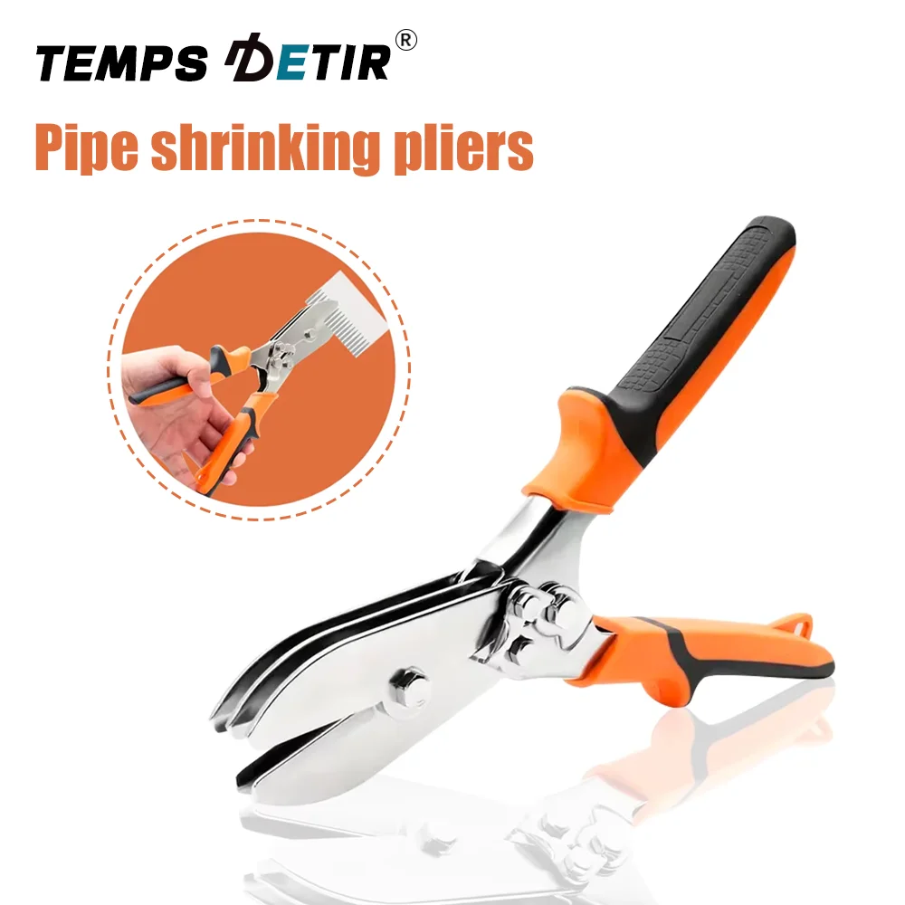 

5-Blade Manual Pipe Crimping Pliers, Pipe Repair Tools, Suitable For 24-28 Specifications Of Furnace Pipes/Downpipes/HVAC Pipes