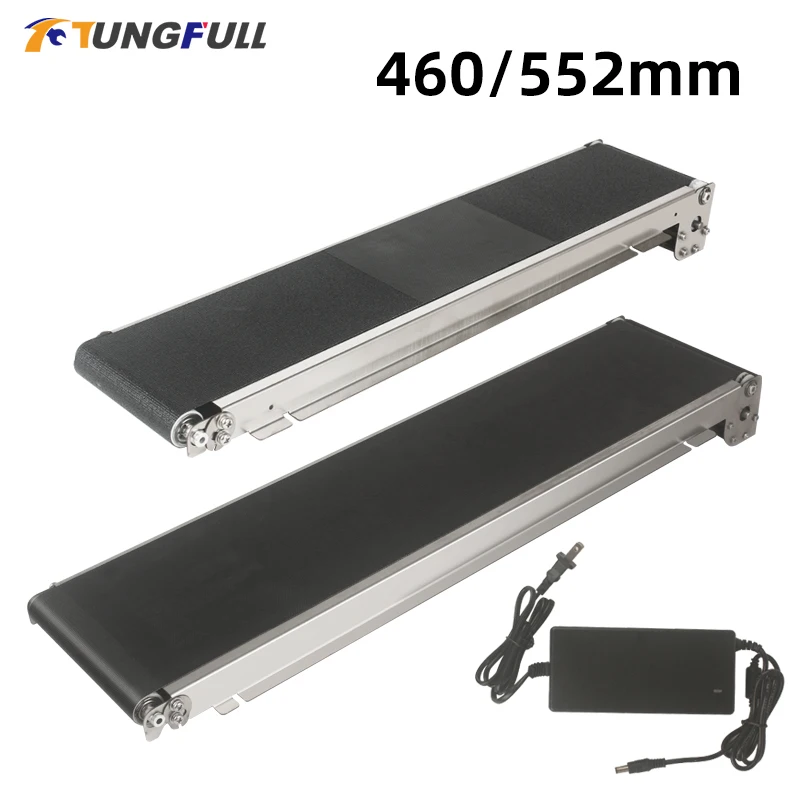 24V Stainless Steel Mini Conveyor Belt Machine Small Belt Conveyor 552mm Food Grade PU Belt Vending Machine Track Cargo Lane