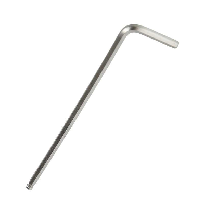 Vernickelter verlängerter Sechskantschlüssel mit Kugelkopf, runder Kopf, Kugelkopf, Sechskant-Innensechskantschlüssel mit Löffelkante