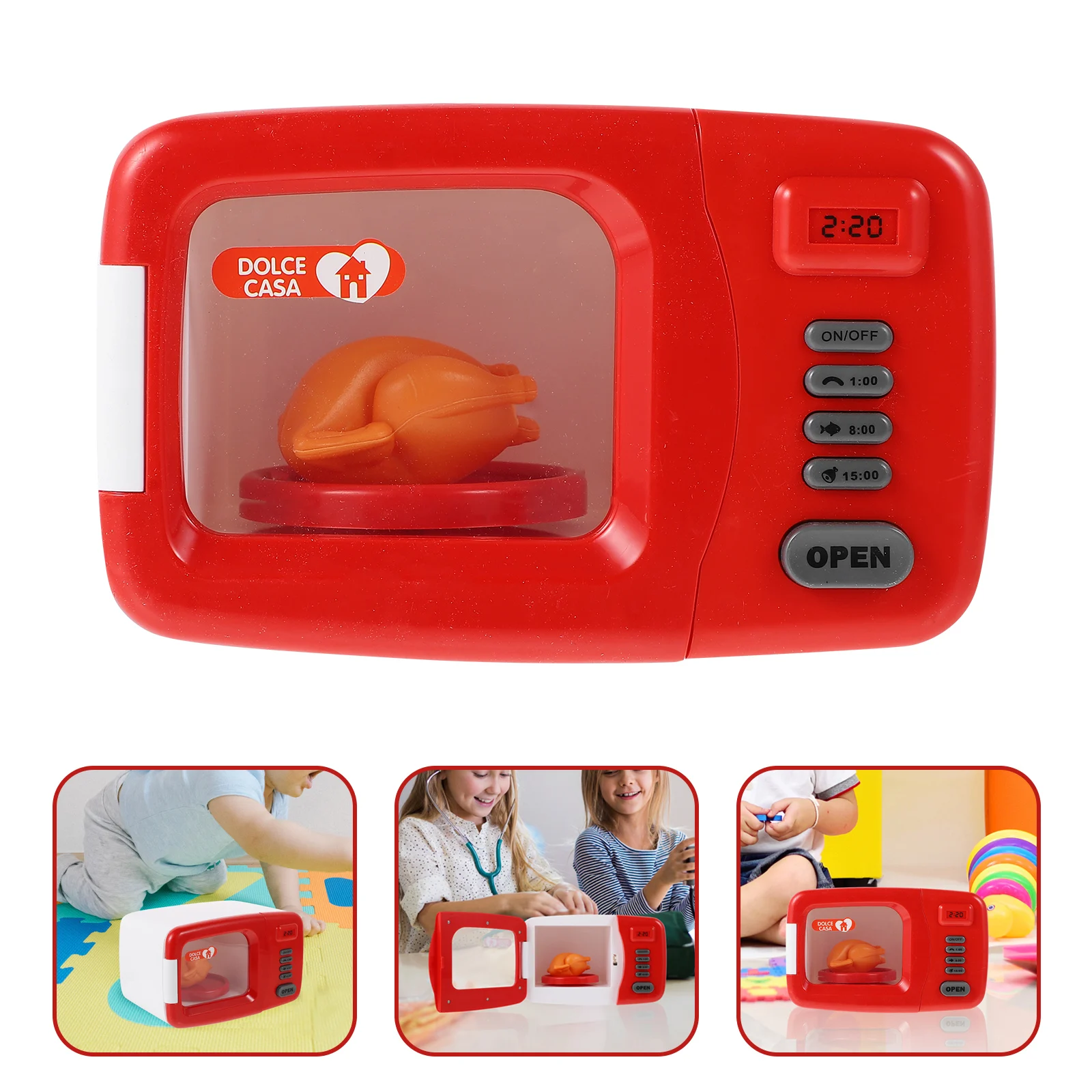 

Plastic Simulated Microwave Oven Toy Kids Plaything Mini Home Appliance Child Educational Gift Birthday Party Supply Children