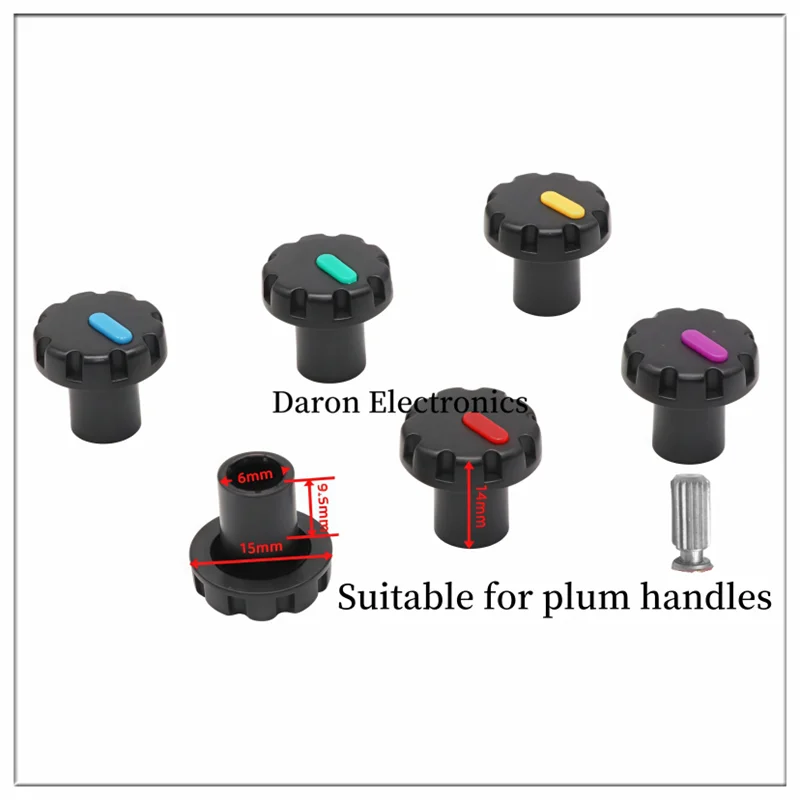 10PCS Two-color plastic knob 15*14 Potentiometer knob cap Volume adjustment switch cap