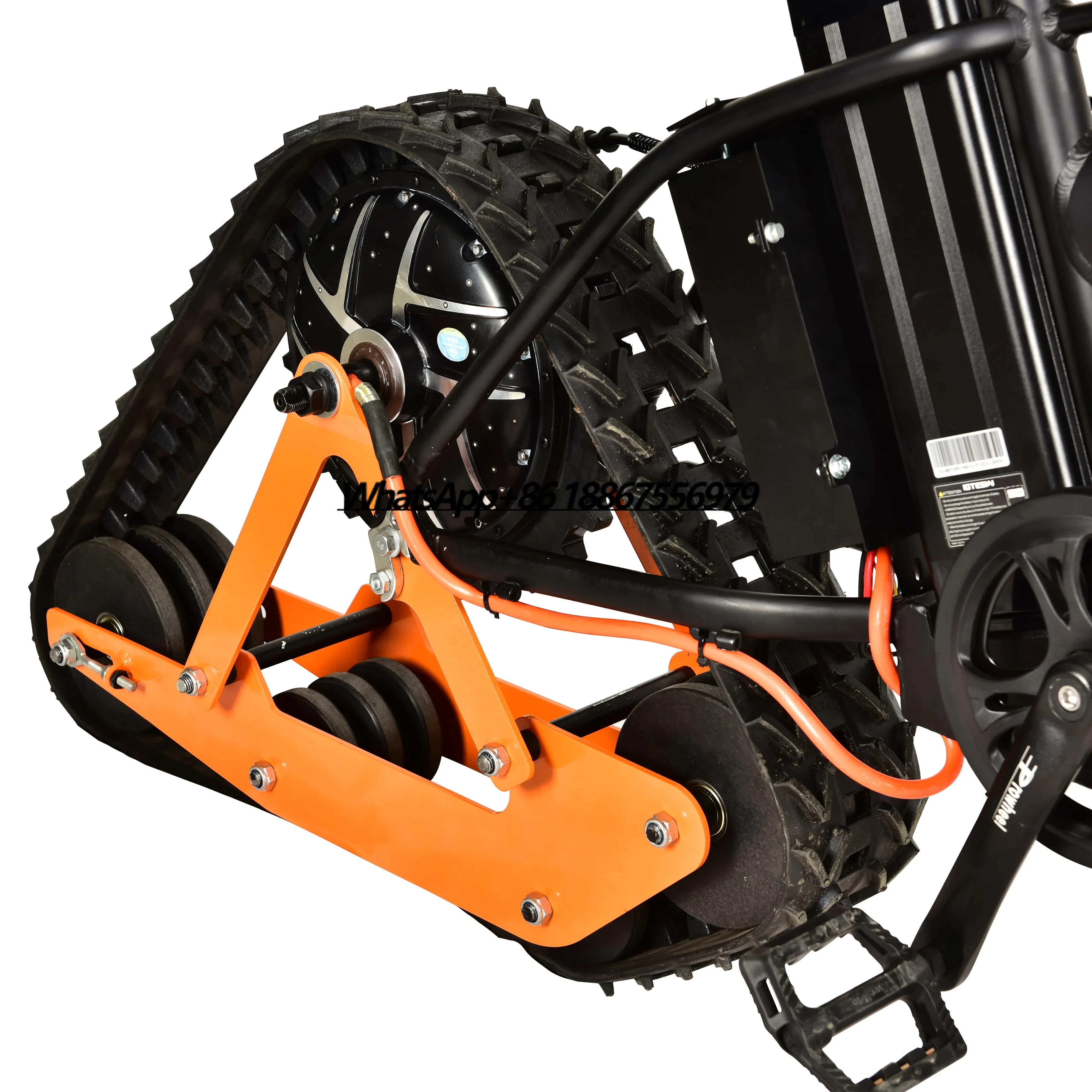 

Snow Rubber Track Bike Electric Snowmobile 60v2000w Motor Kits With Controller Battery