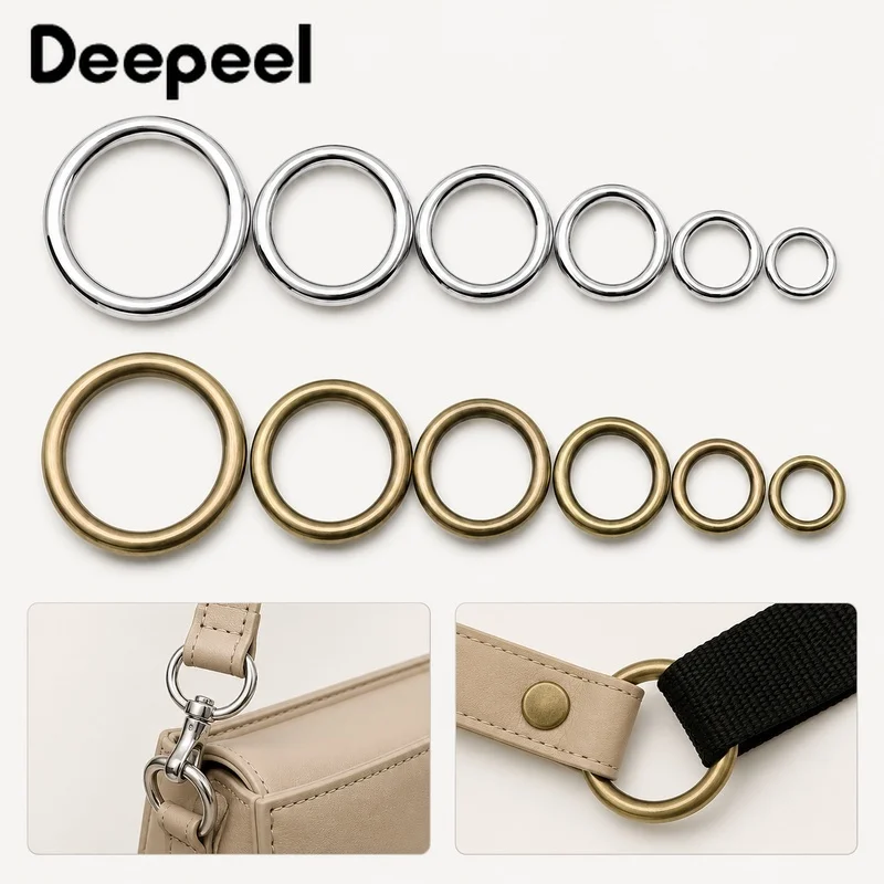 5/10Pcs 15-50mm Metal O Ring Buckles Handbag Strap Connector Crossbody Bag Hardware Leathercraft Webbing DIY Sewing Accessories