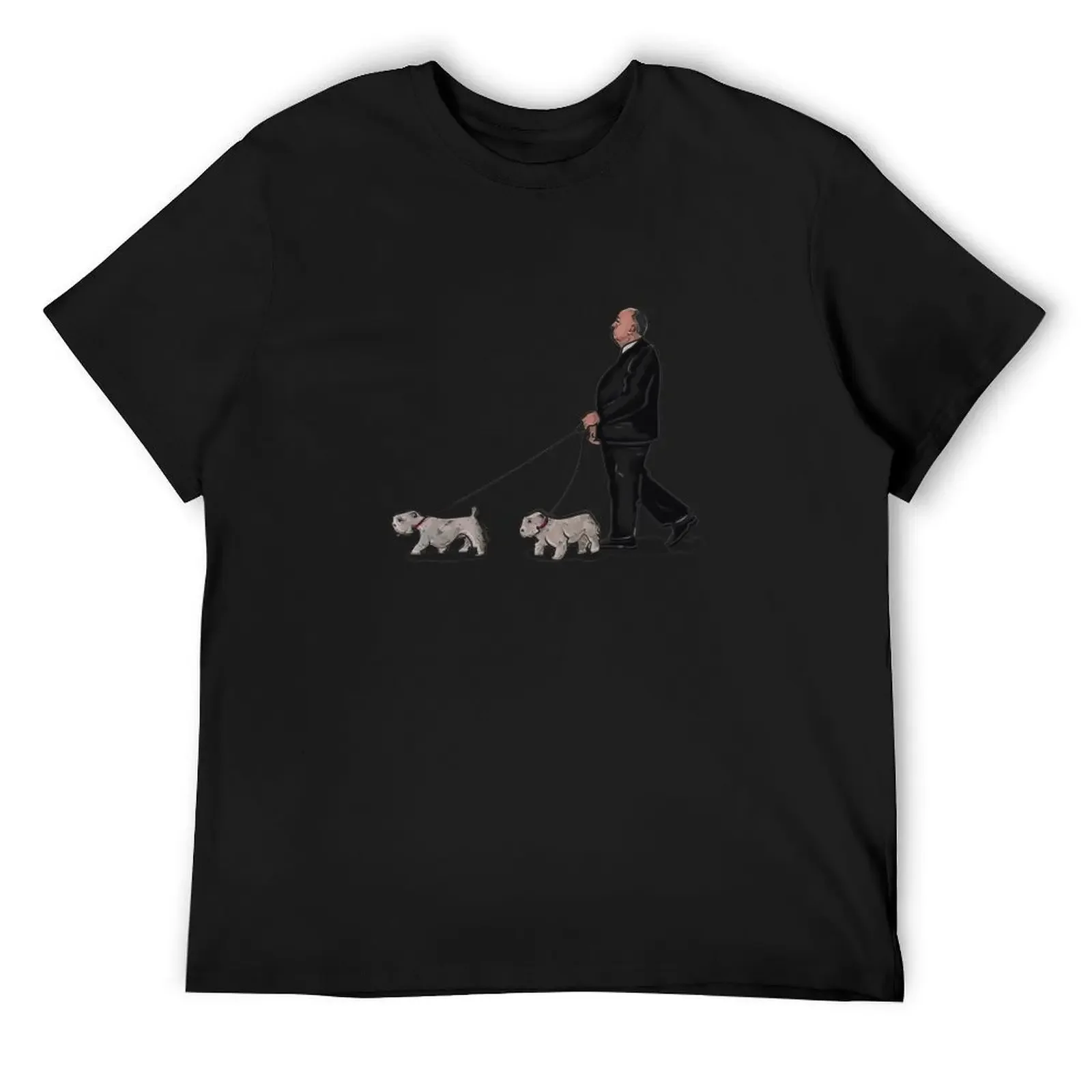 Alfred Hitchcock (and dogs) T-Shirt tees graphics cute clothes graphic t shirt vintage mens t shirts top quality