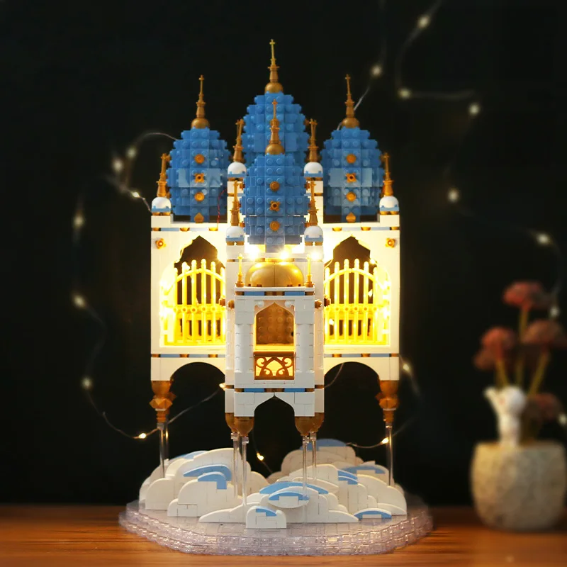 الإبداعية خبير مدينة السماء الطوب مع مصباح ليد مدينة شارع سلسلة أطقم منمذجة اللبنات لتقوم بها بنفسك لعب للأطفال الهدايا